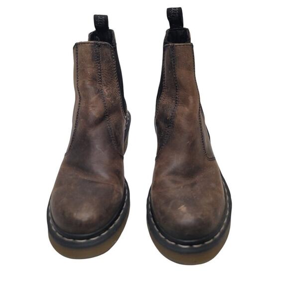 Dr. Martens Distressed Brown Ankle Booties - Picture 6 of 11